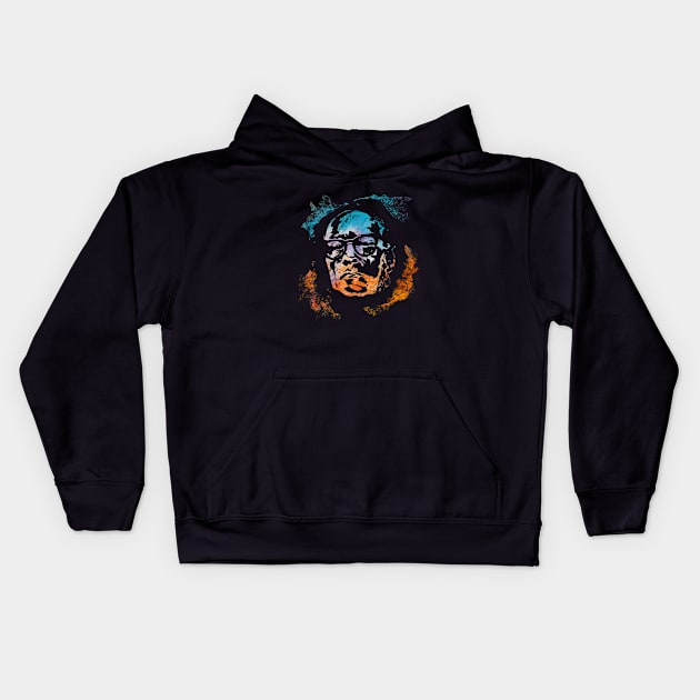 Isaac Asimov Kids Hoodie by Fushiznick